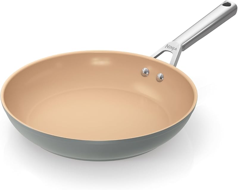 Ninja Extended Life 28cm Ceramic Frying Pan Non-Stick Induction Grey Terracotta