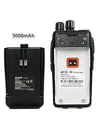 Retevis RT21 Walkie Talkies 3000mAh Radio FRS actualizada 16CH UHF Radio de dos vías Recargable VOX Scramble Radios de 2 vías (paquete de 4) con auricular de 2 pines tipo C (paquete de 4)