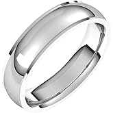 Sonia Jewels Solid Platinum 5mm Comfort Fit Step Edge Wedding Band Ring Classic Plain Traditional - Size 9