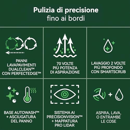 Roomba Plus 505 Combo + Stazione AutoWash, Robot Aspirapolvere Lavapavimenti, ClearViewPro LiDAR,DualClean,SmartScrub, Riconoscimento Oggetti, Pulizia a Zone, Controllo Vocale e App, Bianco