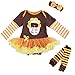 Kirei Sui Baby 1st Gobble Thanksgiving Brown Long Sleeves Bodysuit Leg Warmer