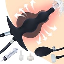 Amazon.com: Inflatable Anal Plug with Pump and Anal Shower Enema ...
