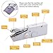 Portable Sewing Machine Handheld - Mini Hand Sewing Machine for Kids Beginners Home or Travel Sewing - Cordless Small Handy Stitch Handheld Sewing Machine for Easy Quick Repairs Fabric Leather Denim