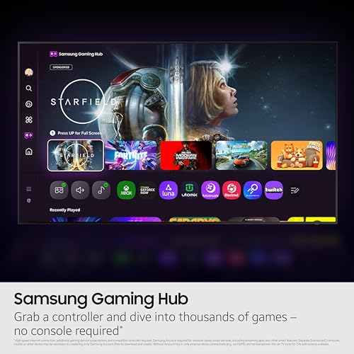 Samsung 50-Inch Class QLED Q7F Series Samsung Vision AI Smart TV (2025 Model, 50Q7F) Quantum HDR, Object Tracking Sound Lite, Q4 AI Gen1 Processor, 4K upscaling, Gaming Hub, Alexa Built-in