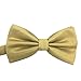 M2cbridge Men's Double Pleated Grid Bow Tie Formal Dress Plain Tie (Champagne)