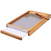 BeeCastle Beehive Screened Bottom Board Dipped in Beeswax,Screened Bottom Board with Solid Wood (10-Frame)