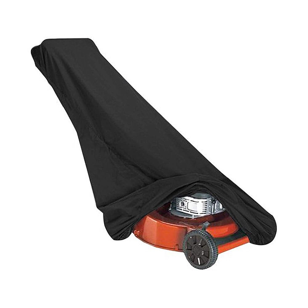 ZONADAH Outdoor Lawn Mower Cover 48 Inch Heavy Duty Waterproof Push Mowers Cover Rip-Proof UV Dust Universal Mower Protector with Drawstring