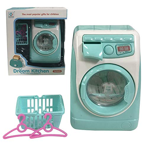 Facaily Washing Machine Mini Simulation Dollhouse Furniture Kitchen Toys Kids Children Play House Washing Machine for Fun Kids - Thumbnail 5
