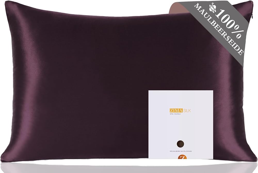 ZIMASILK 100% Mulberry Silk Pillowcase 19 Momme 40x60 Eggplant Purple
