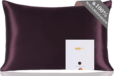 ZIMASILK 100% Mulberry Silk Pillowcase 19 Momme 40x60 Eggplant Purple