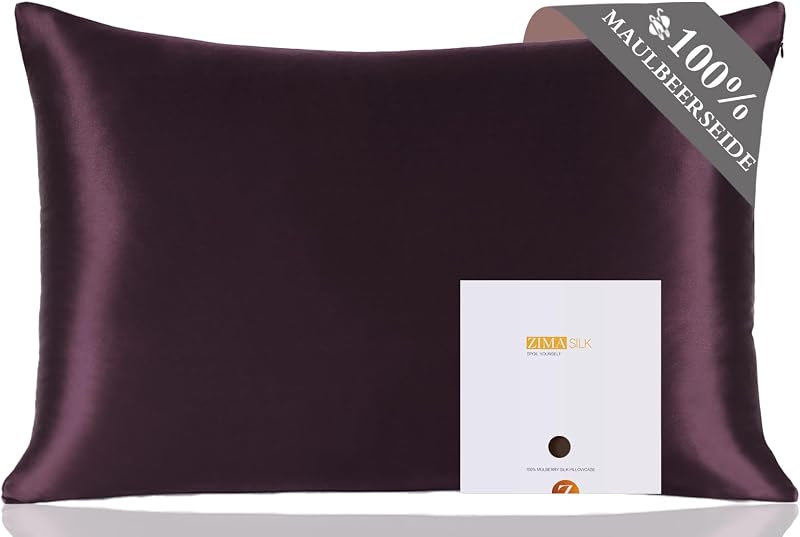 ZIMASILK 100% Mulberry Silk Pillowcase 19 Momme 40x60 Eggplant Purple