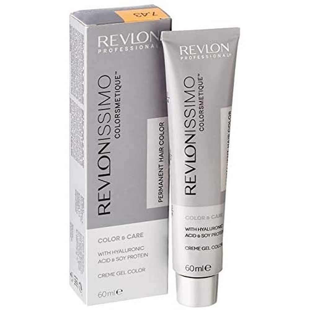 Revlon Professional Revlonissimo Colorsmetique Colour & Care Permanent Hair Colour, No. 7.43 Blonde Copper Gold, 60 ml
