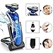 Electric Shaver , Aooher 4D 3 in1 IPX7 Washable Floating Head Electric Razor Nose Trimmer Hair Temple Cutter for Men