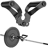 AimiDream Double D Row,V Bar Landmine Handle Attachment for Barbell Bar, Handle Cable Attachment for Weight Workout with Non-Slip Rubber Handle, Fits Olympic Bars Strength Training Bars,Black