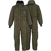 RefrigiWear Iron-Tuff Insulated Coveralls with Hood -50°F Rated Coveralls for Men - Water & Wind-Resistant Winter Overalls
