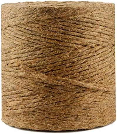Natural Jute Twine 343 Feet for Gardening, Arts and Crafts, Gift Wrapping, More