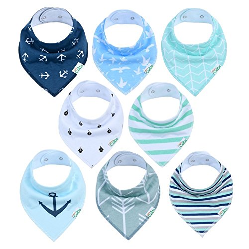 Baby bandana drool bibs | pack of 8 highly absorbent drooling &am…