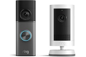 Ring Wired Doorbell Pro (3rd Gen) (newest model) with Outdoor Cam Plus, Battery, White