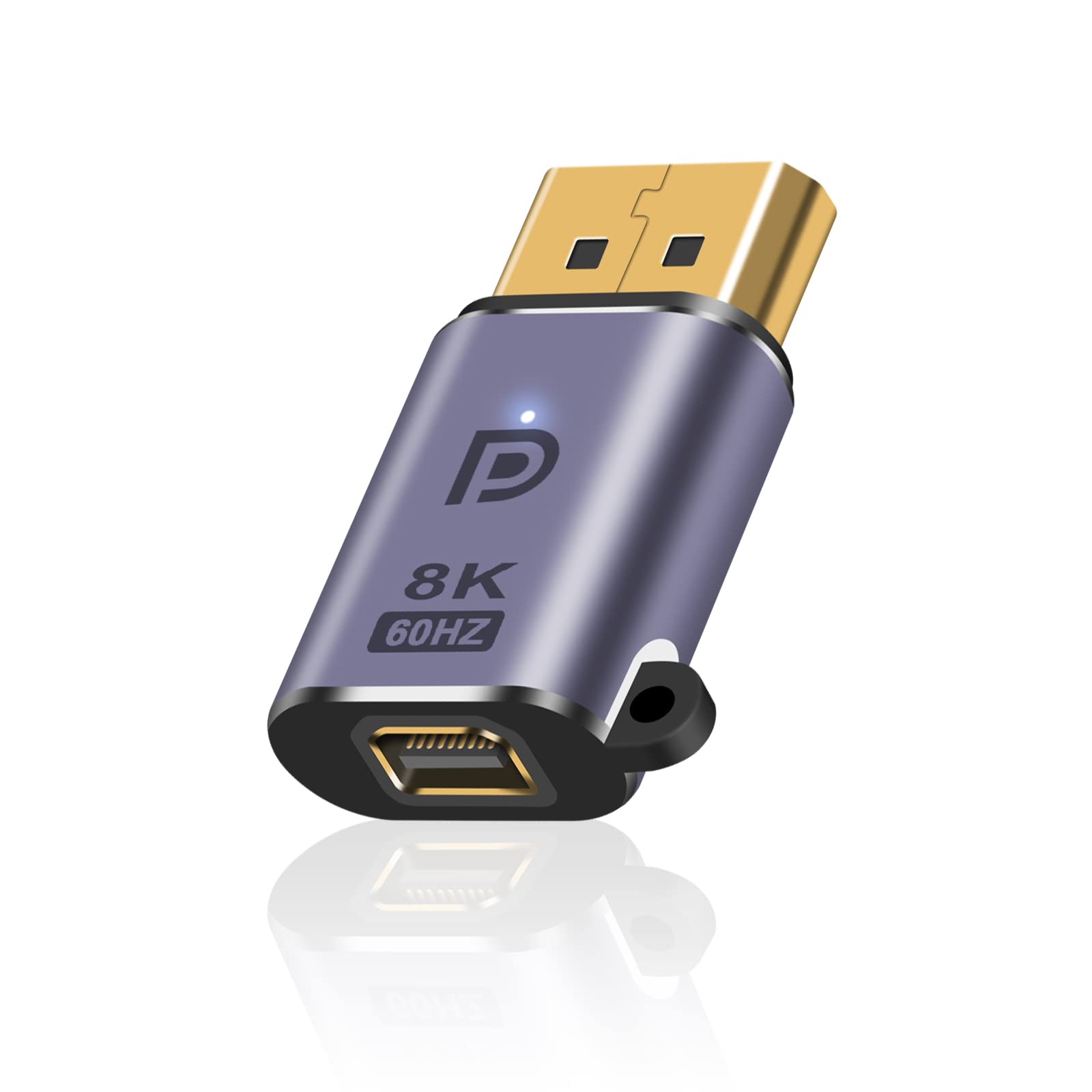 Maxhood Displayport to Mini Displayport Adapter 8K, Displayport Male to Mini Displayport Female Adapter, DP 1.4V to Mini DP 1.2 for PC, Surface Pro, Monitor, 1pcs