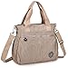 Tote Bag,Nylon Lightweight Handbags for Women with Multi-Pocketed by ZYSUN (A-Beige)