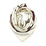 YOUR SMILE Silk Feeling Scarf Women's Fashion Pattern & Solid Color Large Square Satin Headscarf YOUR SMILE Silk Feeling Scarf Women's Fashion Pattern & Solid Color Large Square Satin Headscarf