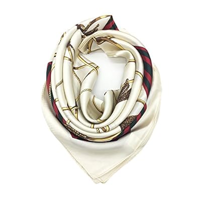 YOUR SMILE Silk Feeling Scarf Women's Fashion Pattern & Solid Color Large Square Satin Headscarf YOUR SMILE Silk Feeling Scarf Women's Fashion Pattern & Solid Color Large Square Satin Headscarf