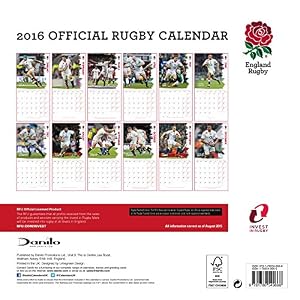 The Official England Rugby Union 2016 A3 Calendar