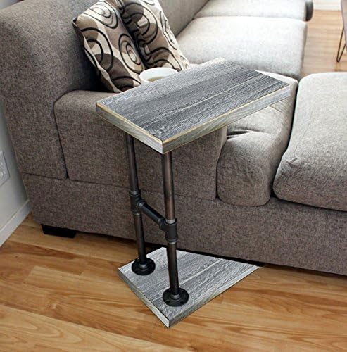 Warm Van Industrial Rustic Utility Pipe&Wood Table,Coffee Tables,End Table,Bedroom Sets Sofa & Console Tables,Pedestal Tables