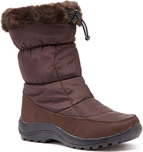 Arctic Plunge Kenya Womens Fashion Faux Fur Boots, Dark Brown, Size 8, US