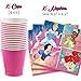 Disney Princess Party Supplies, Serves 16 - Dinner Plates, Dessert Plates, Napkins, Tablecloth, Cups, Balloons, Birthday Banner, Stickers - Full Tableware, Decorations, Favors