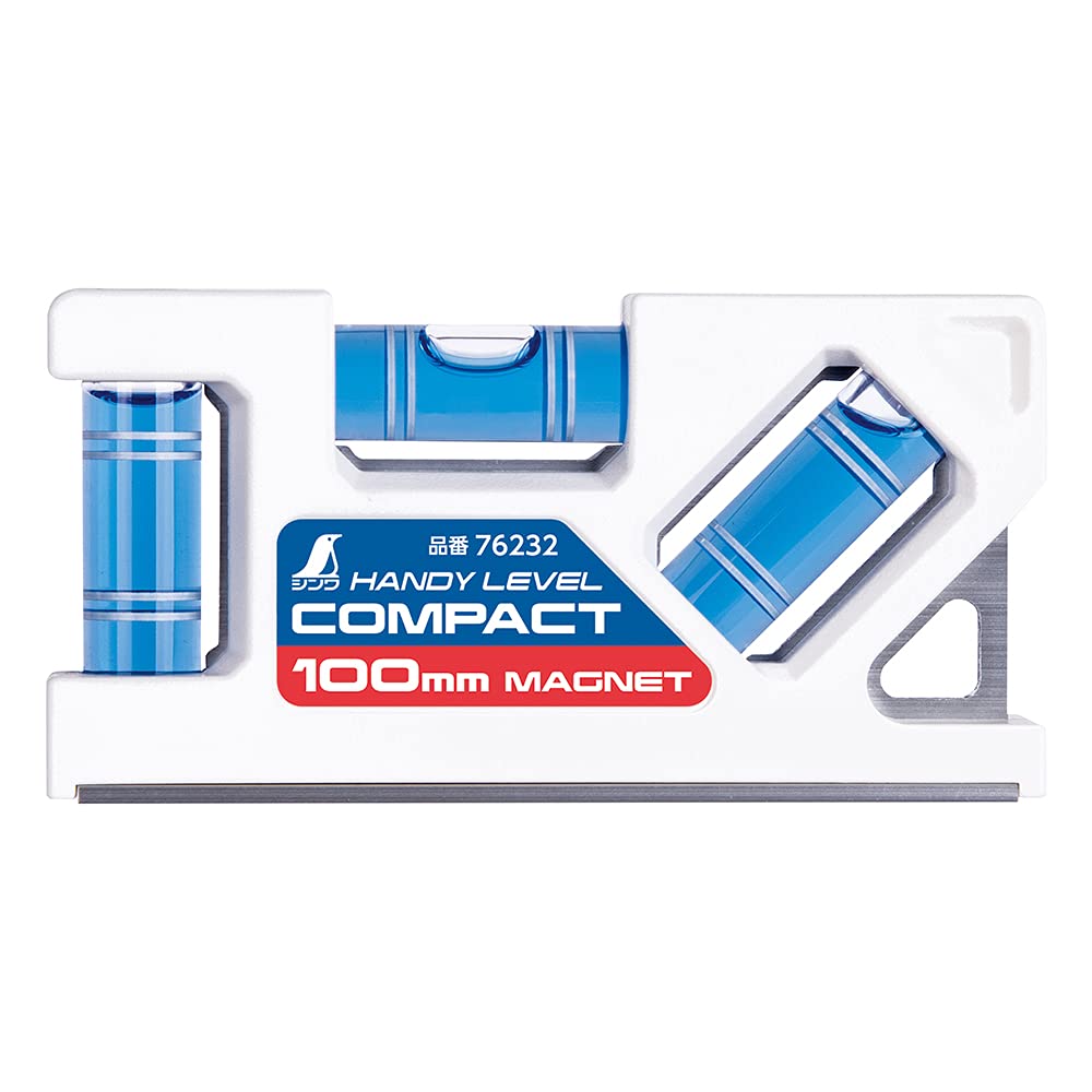 シンワ測定(Shinwa Sokutei) ハンディレベル コンパクト 100ｍｍ マグネット付 76232 ホワイト商品画像