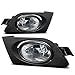 Auto Dynasty Fog Lights Compatible with 2001-2003 Honda Civic, Front Bumper Driving Fog Lamps with Bezel, Harness and Switch, Driver and Passenger Side, Clear Lens