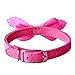 Bowtie Cat Collars Adjustable Necklace Pink Soft and Safe for Small Dogs Animals Set of 2