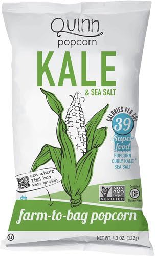 Quinn Foods Farm-To-Bag Popcorn Gluten Free Kale &amp; Sea Salt -- 4.3 oz - 2 pc