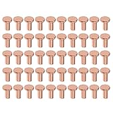 uxcell 100Pcs Copper Solid Rivets, 5/64" x