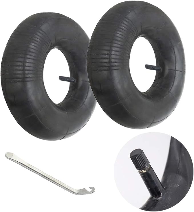 Homo Trends 2 Pcs Inner Tubes 4.00/3.506 Wheelbarrow Straight Valve
