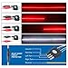 Fuguang Truck Tailgate Light Bar Flexible Waterproof Red/White Strip Light for Ford GMC Dodge Toyota Nissan Honda Truck SUV 4X4, 5-Featured Revese Running Brake Turn Signal (IP65)