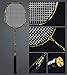 Senston 100% Full Carbon Fiber Badminton Racket Set 2 Graphite Badminton Racquet with Racket Cover and overgrips