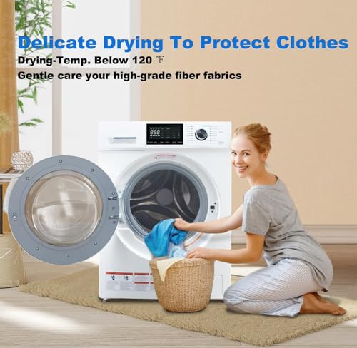 All-In-One Washer and Dryer Combo 2.7 cu.ft, 24 inch Ventless 2-In-1 Washing Machine And Dryer Compact For Apartment Home Dorm RV, 26.7 LBS Load Small Clothes Washer With 16 Laundry Program