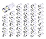Aucan LED 50-Pack White Replacement 194 T10 168 2825 W5W 175 158 Bulb 5050 5- SMD LED Light, 12V Car Interior Lighting For Map Dome Lamp Courtesy Trunk License Plate Dashboard Lights