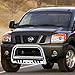 Auto Dynasty Compatible with Pathfinder Frontier Xterra 3 inches Bumper Push Bull Bar - Removable Skid Plate (Chrome)