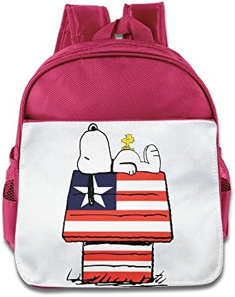 HYRONE Dog House The Stars And Stripes Boys And Girls School Bagpack For 1-6 Years Old Pink