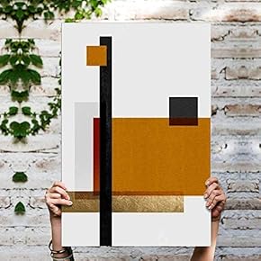 Canvas Wall Art Abstract Mountain Painting Artwork for Home Prints Framed - 12x18 inches