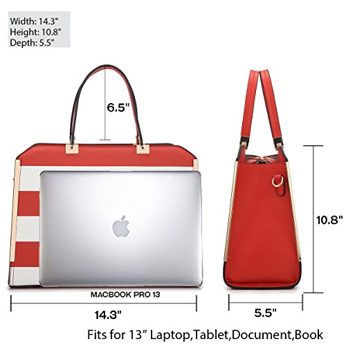 MMK collection Women Fashion Matching Satchel handbags with wallet(690-BL/WT)