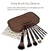 Terresa 8pcs Makeup Brushes with Case Professional Wooden Handle Synthetic Make Up Brush Set - Foundation Blush Contour Brush for Essential Flawless Face Cosmetic