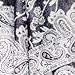 PASKMLNA Reversible Paisley Pashmina Shawl Wrap Elegant Colors (023-24Blk/wht)