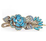 Jackie Lovely Vintage Jewelry Crystal Peacock Hair Clips - for hair clip Beauty Tools