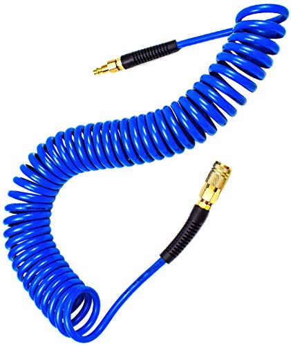 YOTOO Polyurethane Recoil Air Hose, Air Compressor Hose 1/4" Inner Diameter by