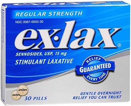 Ex-Lax Pills Regular Strength 30 Each (Pack of 3)