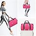 Gym Duffle Bag, with Shoe Compartment and Wet Pocket for Women Swim Sports Travel Gym Bag, 19.3 inch (Shock pink)